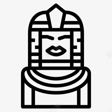 埃及艳后埃及女王女人图标图标