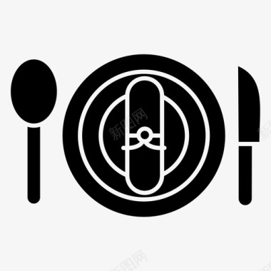 食物刀饭图标图标