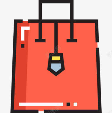 购物袋感恩节49线性颜色图标图标