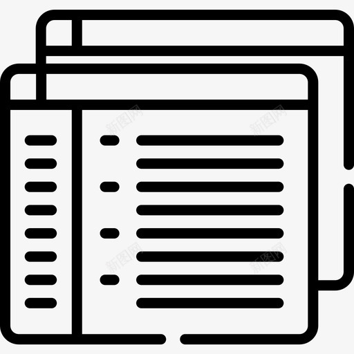 浏览器开发50线性图标svg_新图网 https://ixintu.com 开发50 浏览器 线性