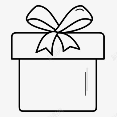礼品盒生日礼物纸板图标图标