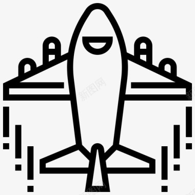 飞机航空货物图标图标