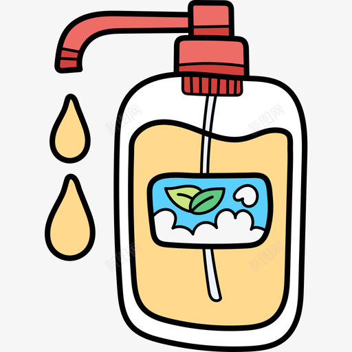 液体肥皂清洁39彩色图标svg_新图网 https://ixintu.com 彩色 液体肥皂 清洁39