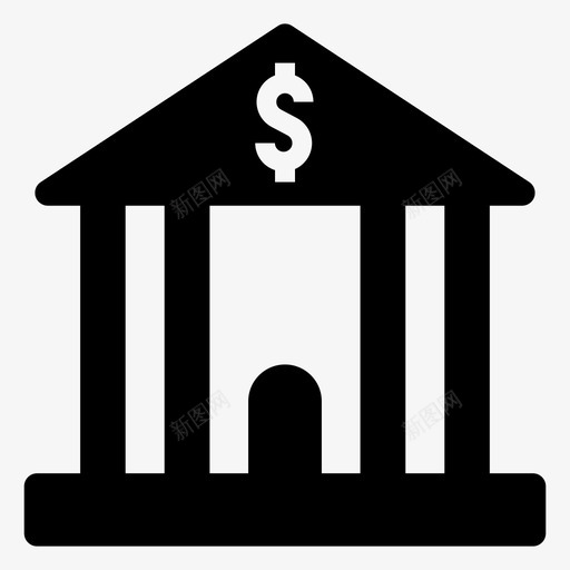 银行经济投资图标svg_新图网 https://ixintu.com 储蓄 投资 经济 货币 银行