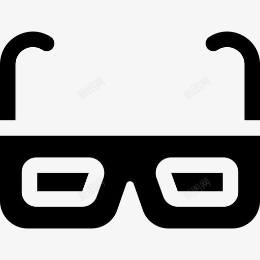 3d眼镜电视9填充图标svg_新图网 https://ixintu.com 3d眼镜 填充 电视9