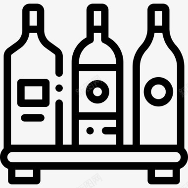 葡萄酒酒吧15直系图标图标