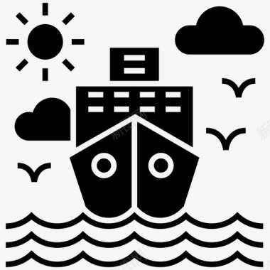 船货物邮轮图标图标