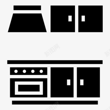 厨房设备烹饪家具图标图标