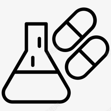 医学研究化学研究实验室图标图标