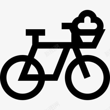 自行车荷兰3直线型图标图标