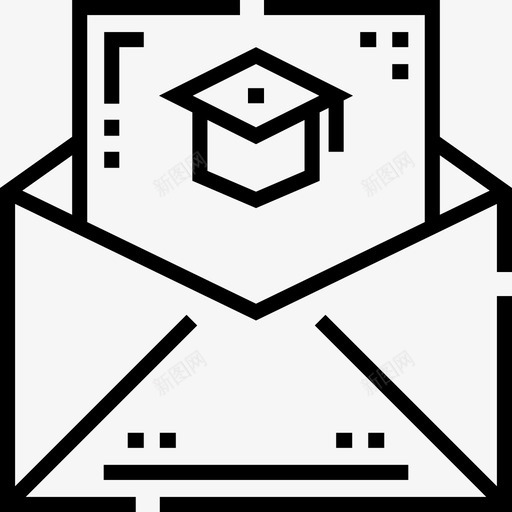 电子邮件回学校46直系图标svg_新图网 https://ixintu.com 回学校46 电子邮件 直系