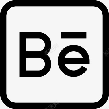 Behance社交媒体51线性图标图标