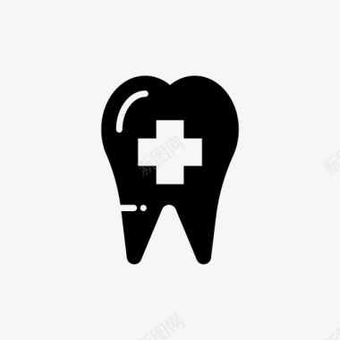 牙齿医疗保健医院图标图标