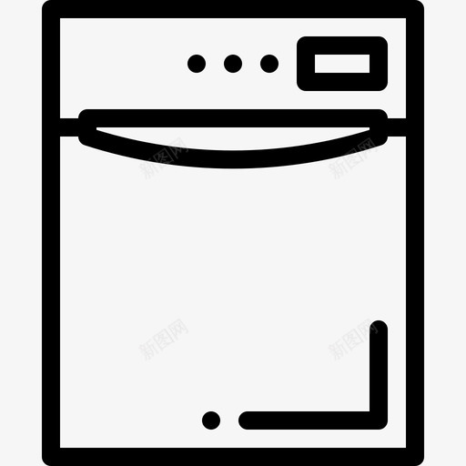 洗碗机家用器具10直列式图标svg_新图网 https://ixintu.com 家用器具10 洗碗机 直列式