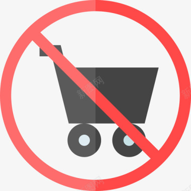 禁止购物车公共标志公寓图标图标