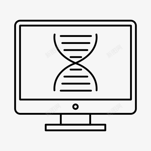 遗传学链dna图标svg_新图网 https://ixintu.com dna lcd 分子 教育 遗传学 链