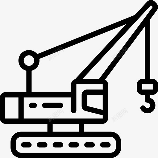 起重机工业42直线式图标svg_新图网 https://ixintu.com 工业42 直线式 起重机