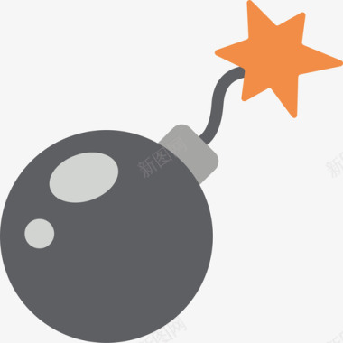炸弹游戏开发3平坦图标图标