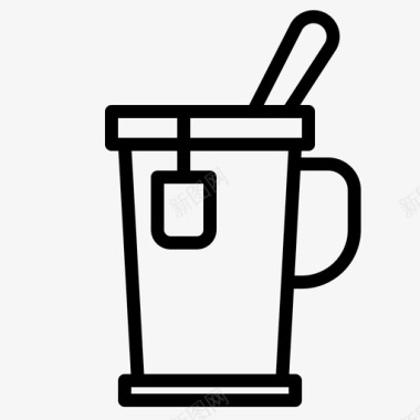 茶饮料热的牛奶图标图标