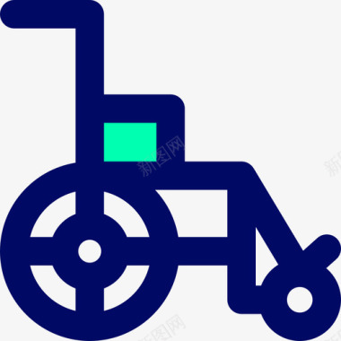 轮椅医疗92绿影图标图标