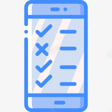 智能手机任务蓝色图标图标