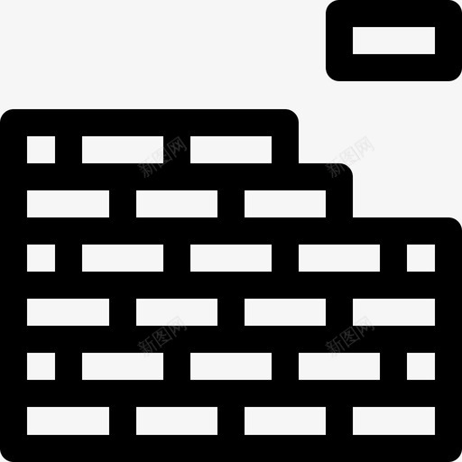 砖墙工具箱直线图标svg_新图网 https://ixintu.com 工具箱 直线 砖墙