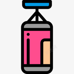 健身器材包拳击包健身器材21线颜色图标高清图片
