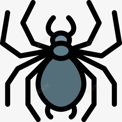 蜘蛛动物43线形颜色图标svg_新图网 https://ixintu.com 动物43 线形颜色 蜘蛛