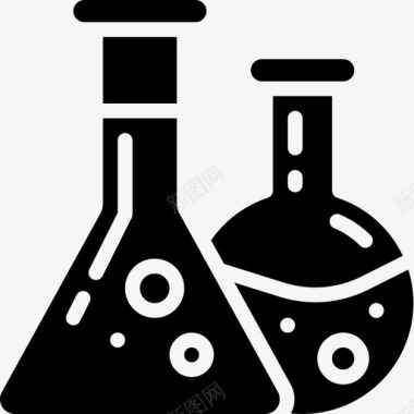 烧瓶科学63装满图标图标