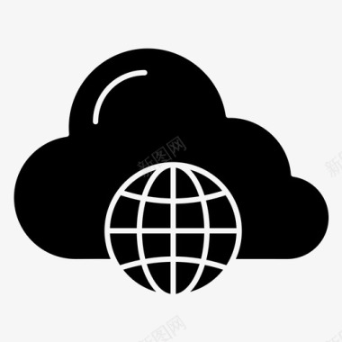 全球云互联网图标图标