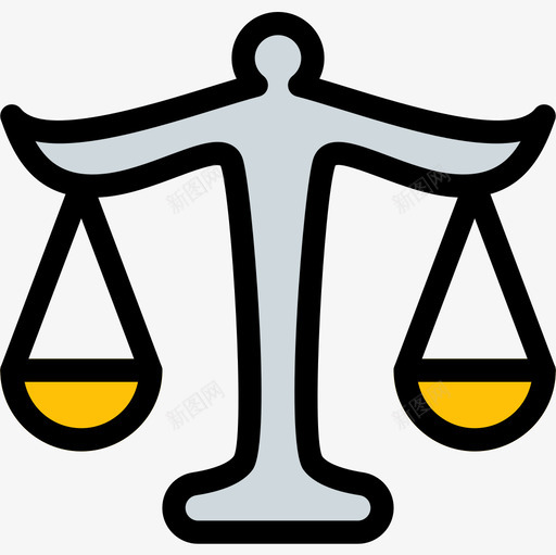 天秤座黄道带4线性颜色图标svg_新图网 https://ixintu.com 天秤座 线性颜色 黄道带4