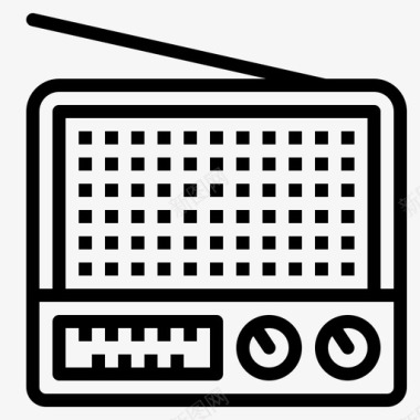 收音机小工具多媒体图标图标