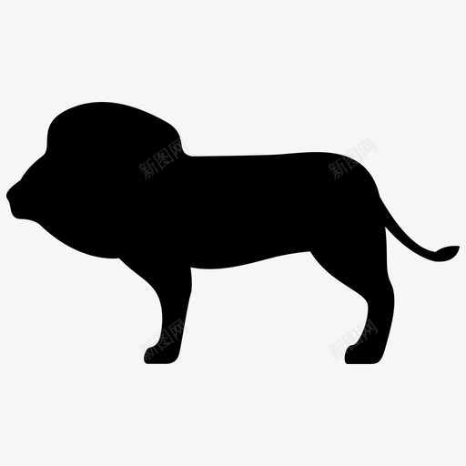 狮子非洲动物图标svg_新图网 https://ixintu.com 动物 动物集合2 捕食者 狮子 野生动物 非洲