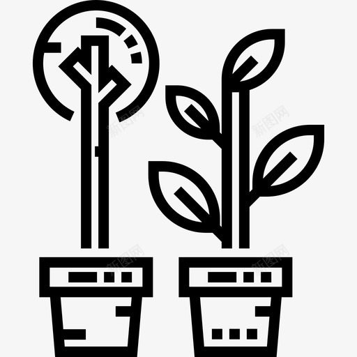 植物家庭生活12线性图标svg_新图网 https://ixintu.com 家庭生活12 植物 线性