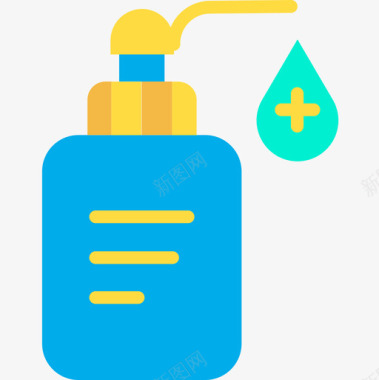 液体肥皂卫生20扁平图标图标