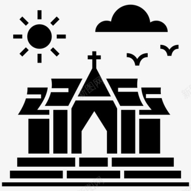 古建筑图标图标