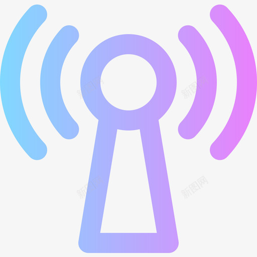 Wifi触点9渐变图标svg_新图网 https://ixintu.com Wifi 渐变 触点9