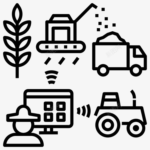 设备远程信息处理控制农业图标svg_新图网 https://ixintu.com 农业 控制 未来农业 设备远程信息处理 远程