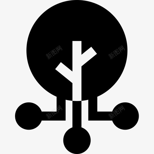 树智慧城市2填充图标svg_新图网 https://ixintu.com 填充 智慧城市2 树