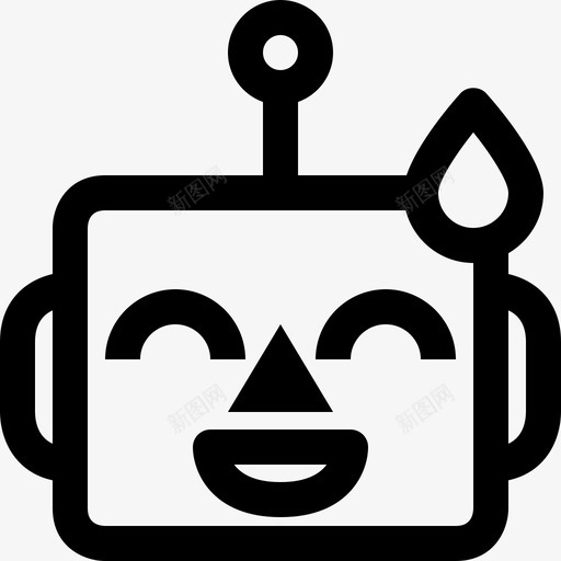 可爱机器人尴尬化身表情符号图标svg_新图网 https://ixintu.com 化身 可爱机器人尴尬 对不起 机器 表情符号
