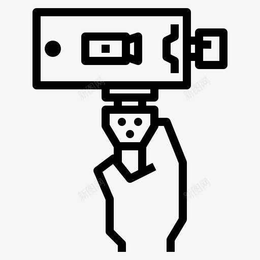 稳定器摄像机设备图标svg_新图网 https://ixintu.com 动作摄像机 媒体 技术 摄像机 电子 稳定器 设备