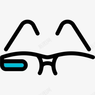 智能眼镜智能设备22线性颜色图标图标