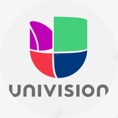Univision电影院和电视公寓图标图标