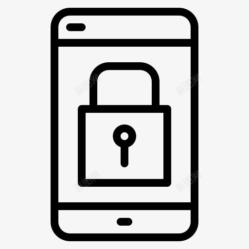 智能手机锁设备数字图标svg_新图网 https://ixintu.com 屏幕 技术 数字 智能手机锁 电子 设备