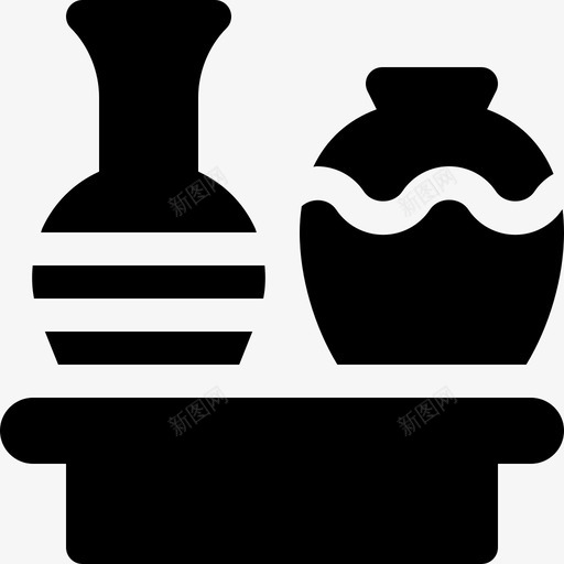 花瓶家居装饰5填充图标svg_新图网 https://ixintu.com 填充 家居装饰5 花瓶