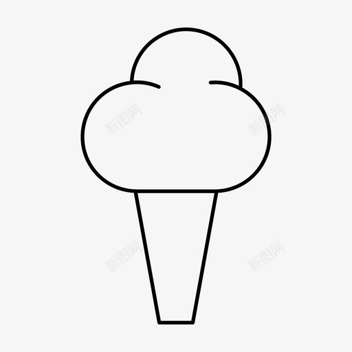 冰淇淋酷甜图标svg_新图网 https://ixintu.com 假日瘦图标 冰淇淋 甜 酷