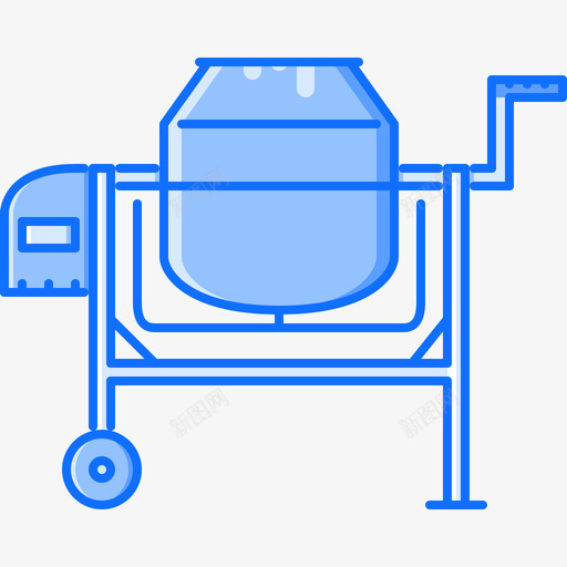混凝土搅拌机12号楼蓝色图标svg_新图网 https://ixintu.com 12号楼 混凝土搅拌机 蓝色
