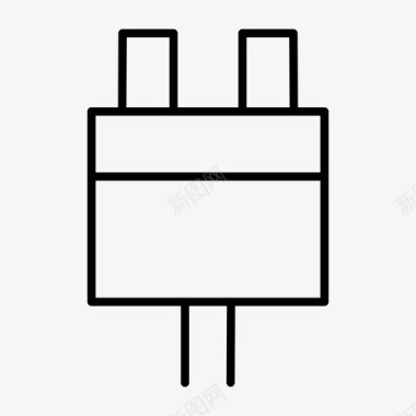 电源砖电气插头插件图标图标