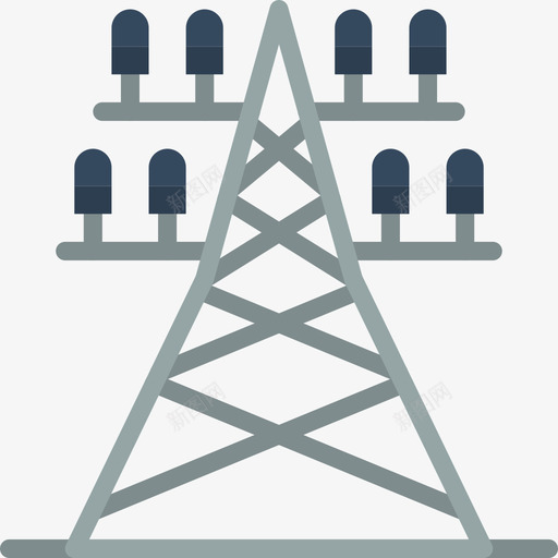 塔楼通信8号扁平图标svg_新图网 https://ixintu.com 塔楼 扁平 通信8号