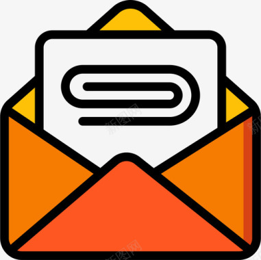 电子邮件项目管理13线颜色图标图标